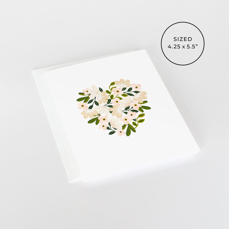 Floral Heart Greeting Cards