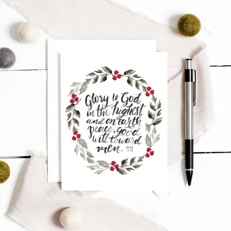 Glory to God Greeting Cards