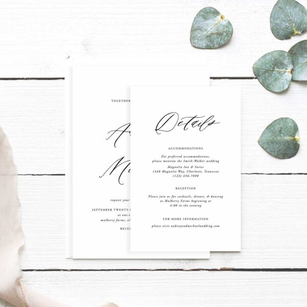 Aubrey Wedding Invitation+Details