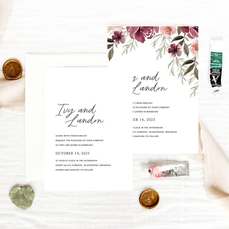 Ivy Wedding Invitation Suite