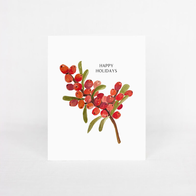 Buckthorn Berry Holiday Greeting Cards