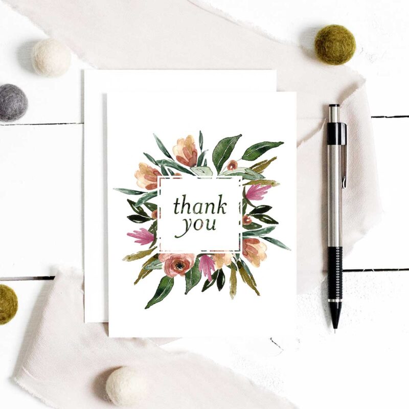 Thank You Bouquet Greeting Cards