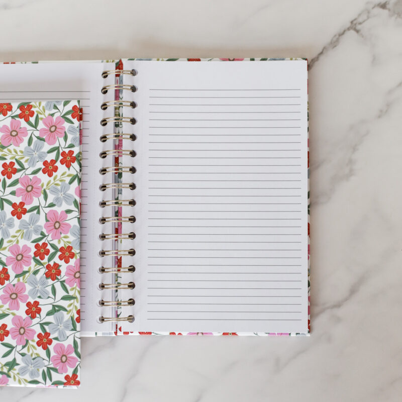 Bright Floral Spiral Notebook - Lined