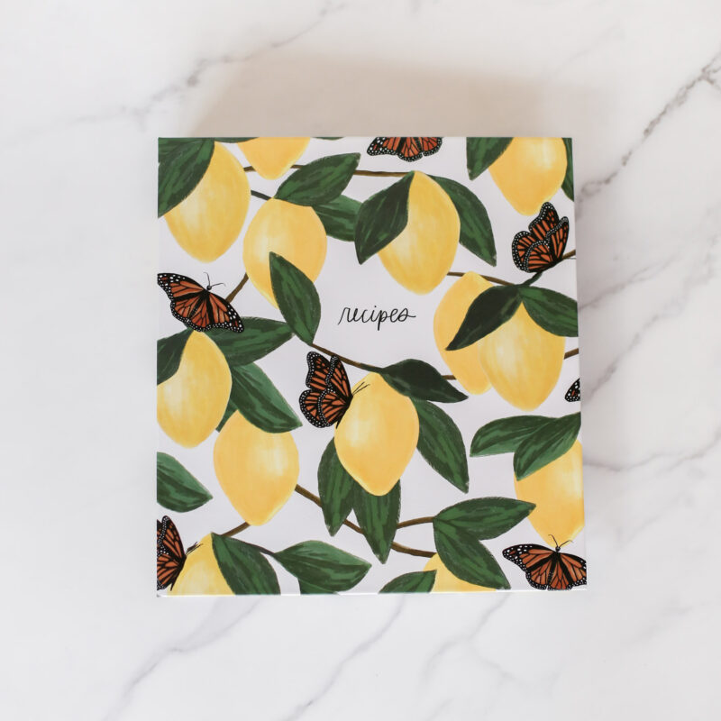 Lemon Heirloom Recipe Card Book