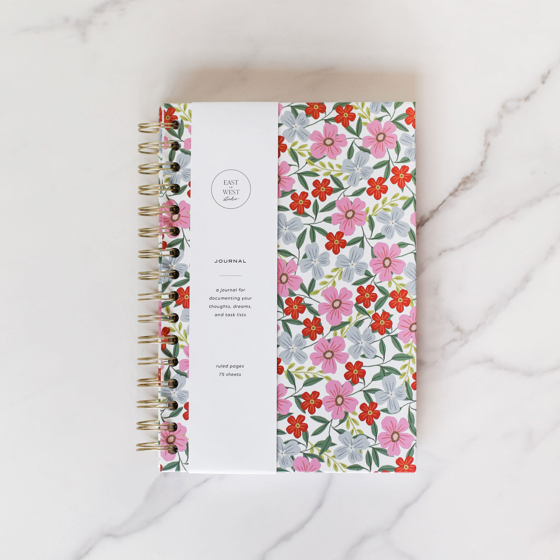 Bright Floral Lined Notebook