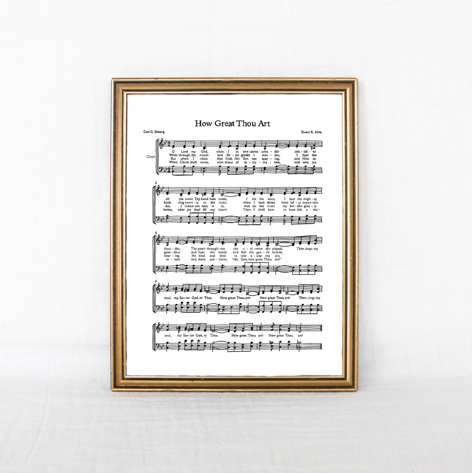 How Great Thou Art Hymn Print