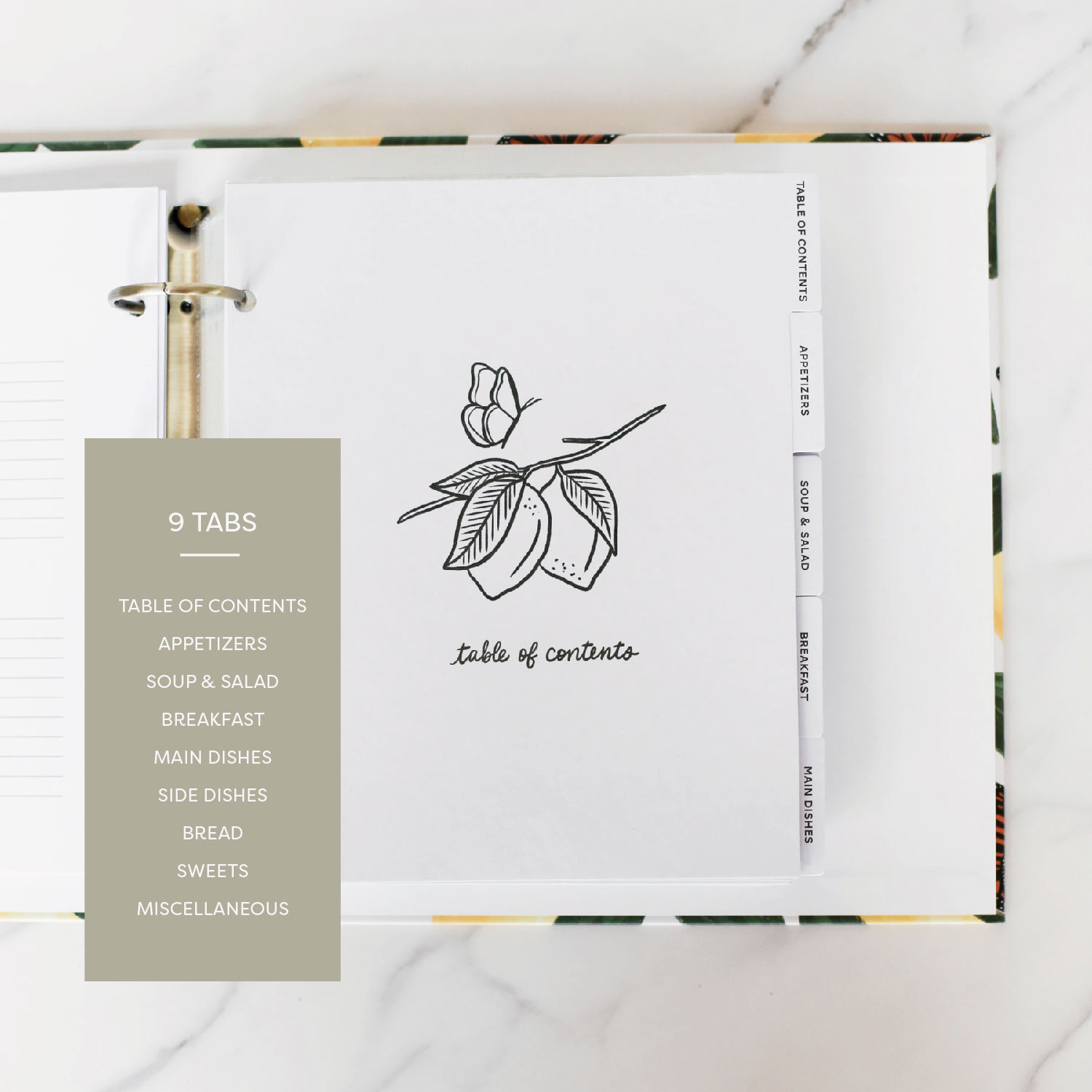 Lemon Heirloom Recipe Card Book - Image 3