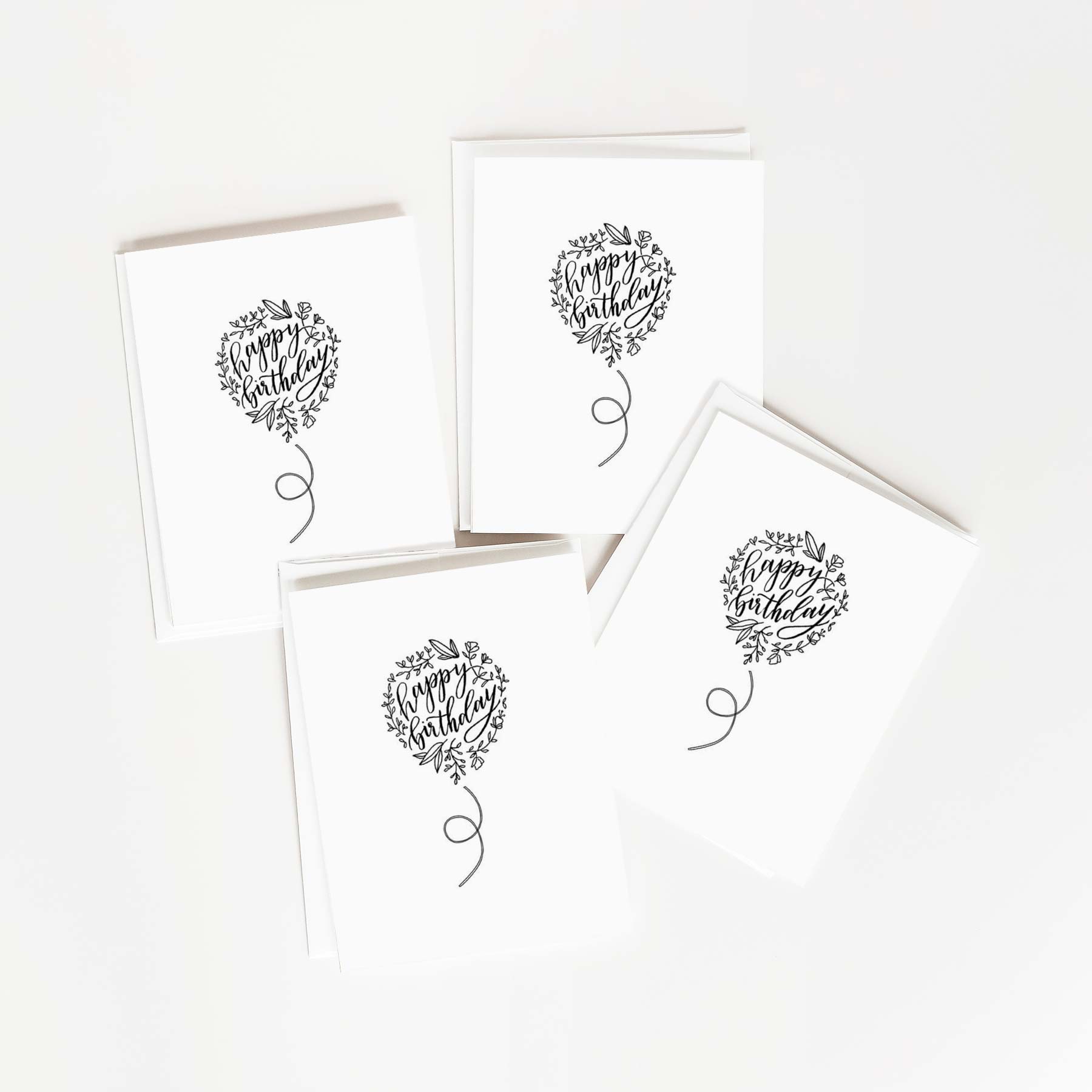 Birthday Balloon Card Set