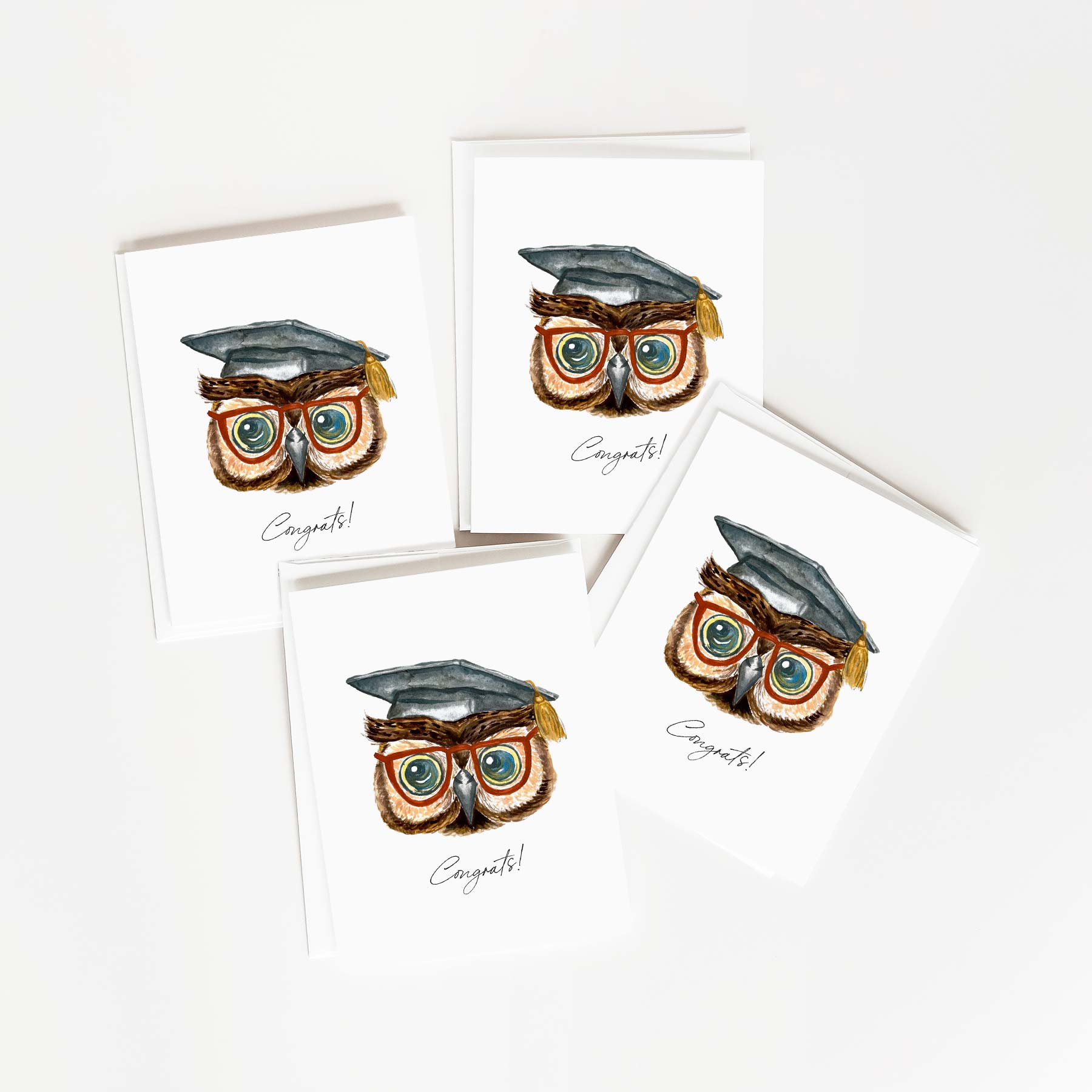 Wise Owl Graduation Card Set