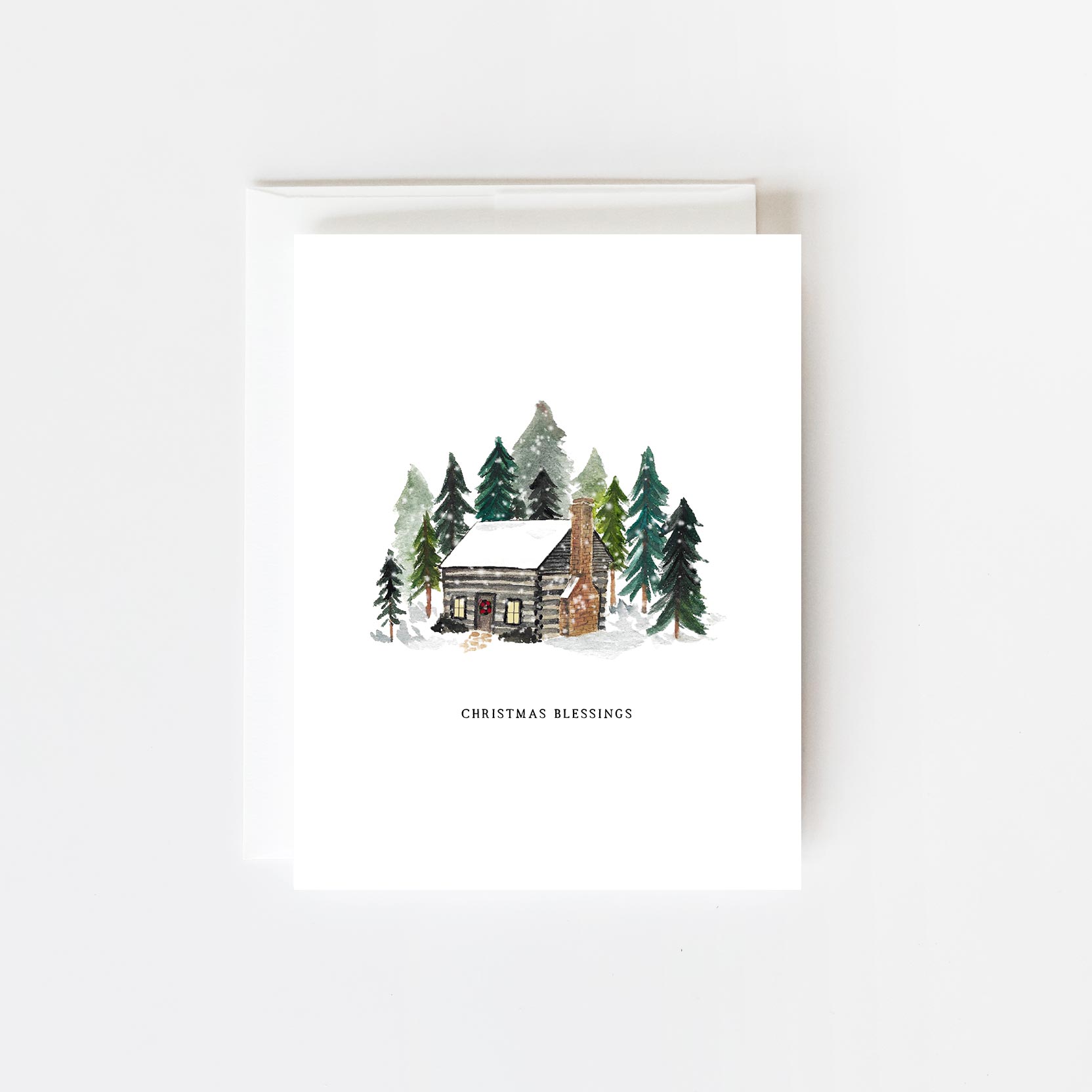 Cozy Cabin Christmas Greeting Cards